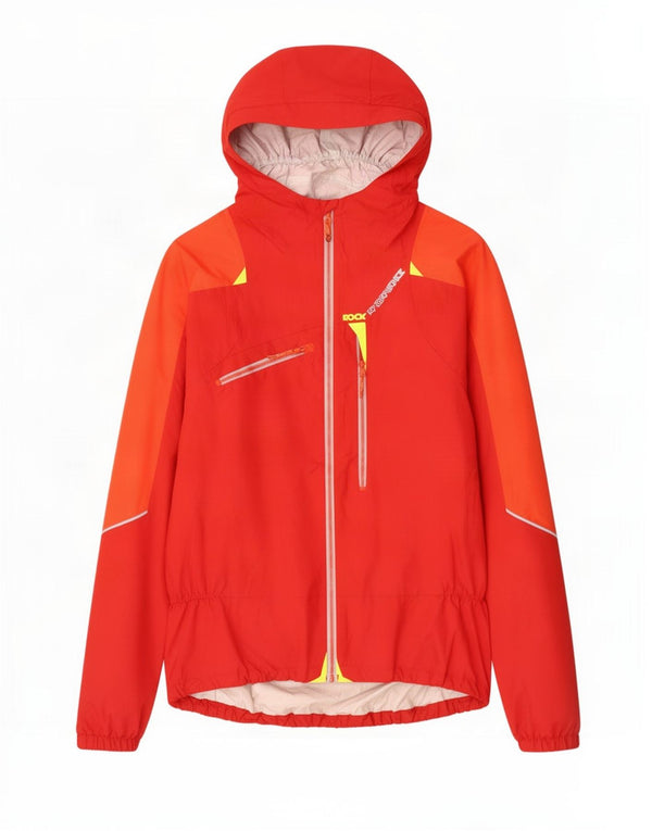 Rock Experience Chaqueta impermeable con capucha para hombre, talla 40, color rojo grande
