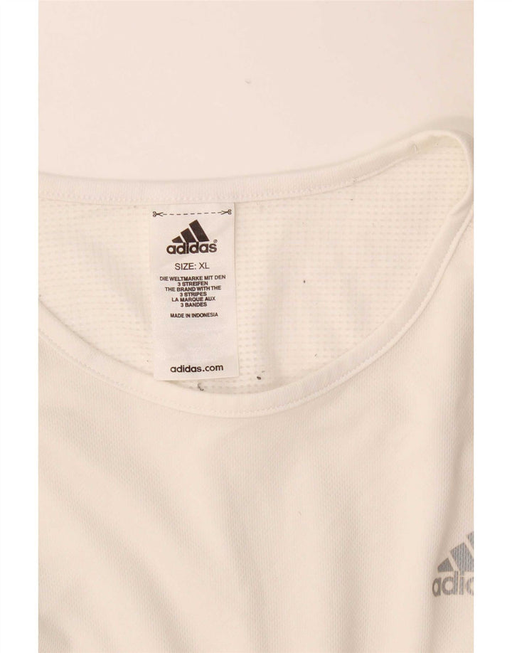 Adidas Hombre Chaleco Top XL Blanco Poliéster