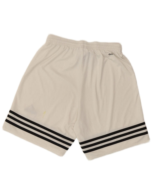 Adidas Mens Climalite Sport Shorts Pequeño Blanco Poliéster