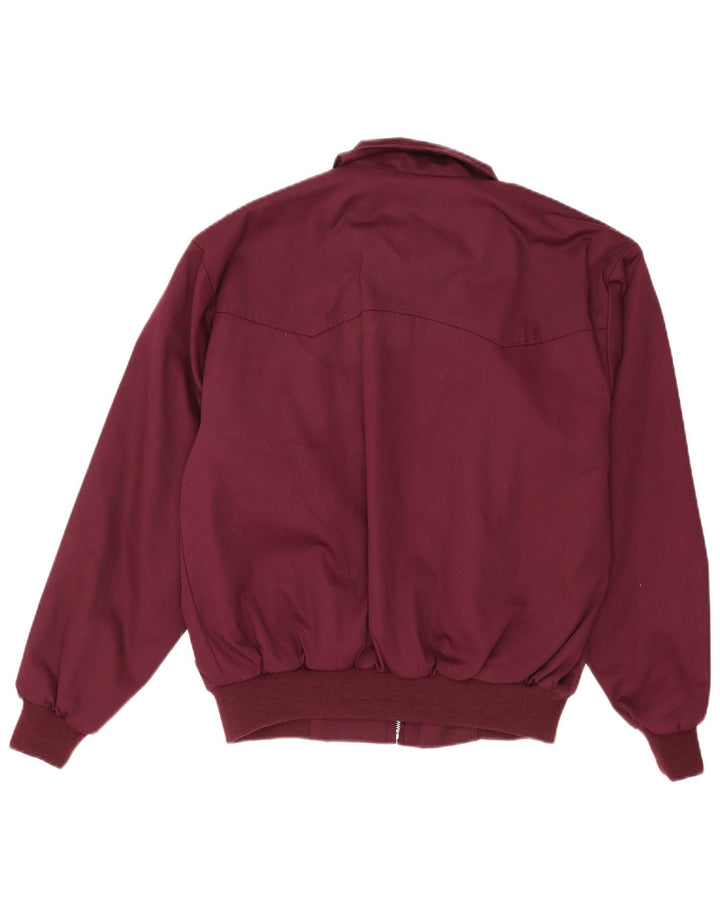 Relco Chaqueta Bomber para Hombre UK 40 Grande Poliéster Burdeos