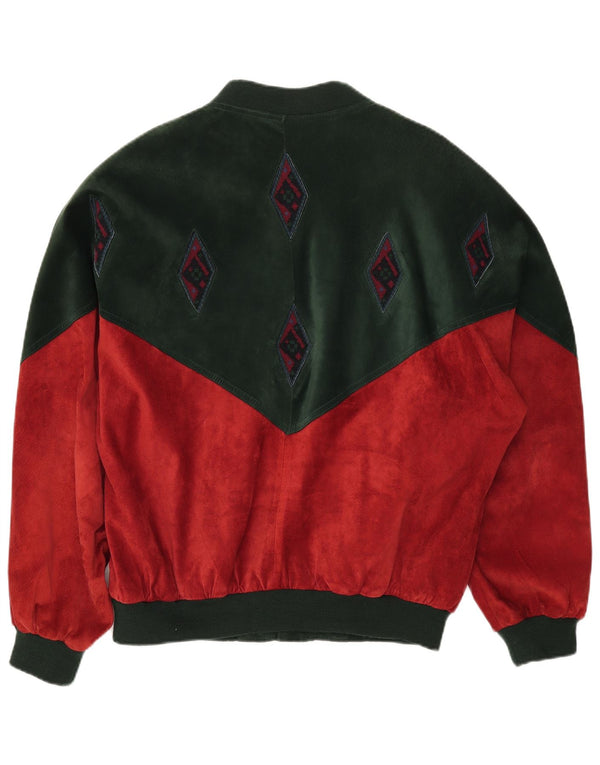 MONTES Chaqueta bomber para hombre IT 54 2XL Rojo Colorblock Poliéster