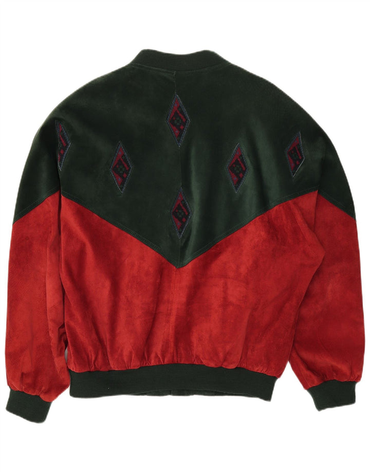 MONTES Chaqueta bomber para hombre IT 54 2XL Rojo Colorblock Poliéster