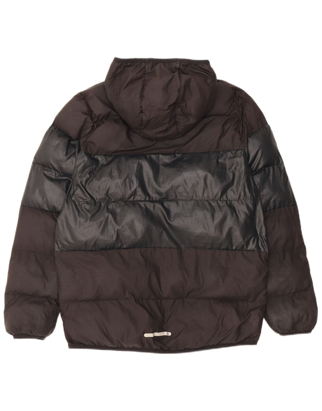 ADIDAS Chaqueta acolchada con capucha para mujer UK 46 Grande Poliéster color negro