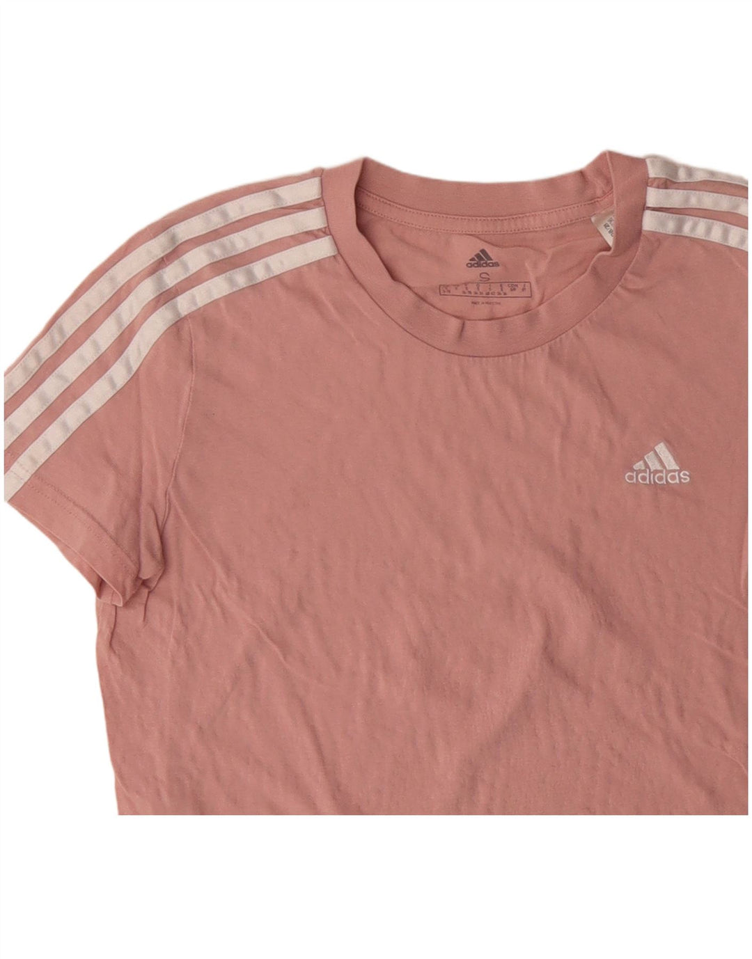 ADIDAS Camiseta Mujer Top UK 8/10 Small Rosa Algodón
