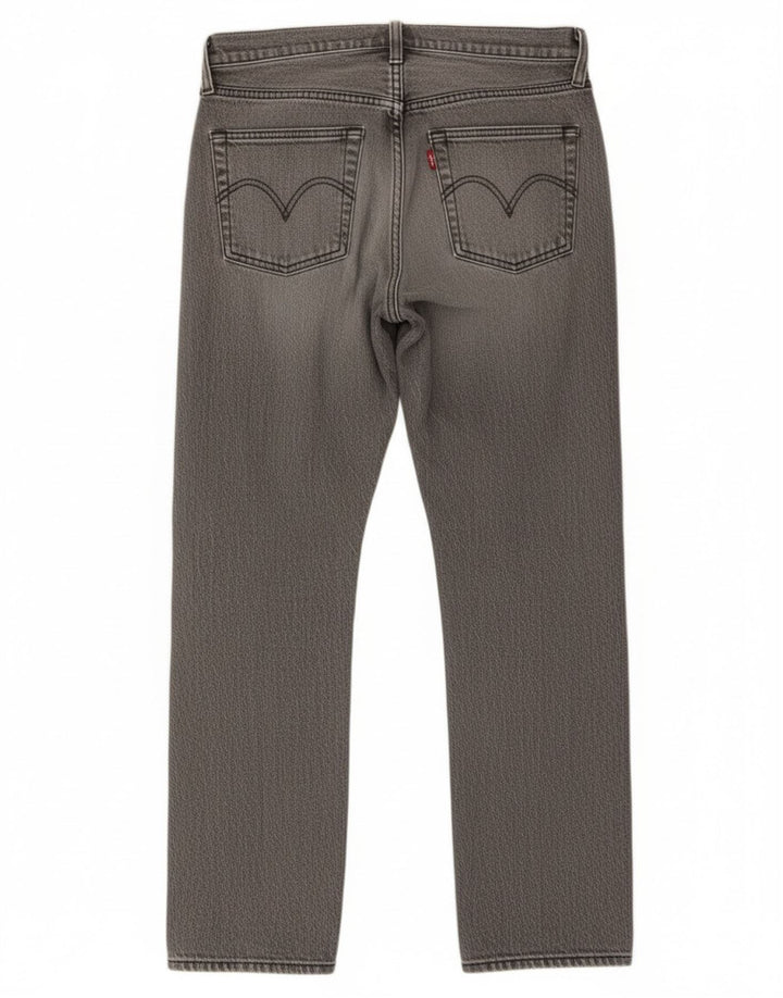 Levi's Vaqueros Rectos 501 Para Mujer W27 L28 Algodón Gris