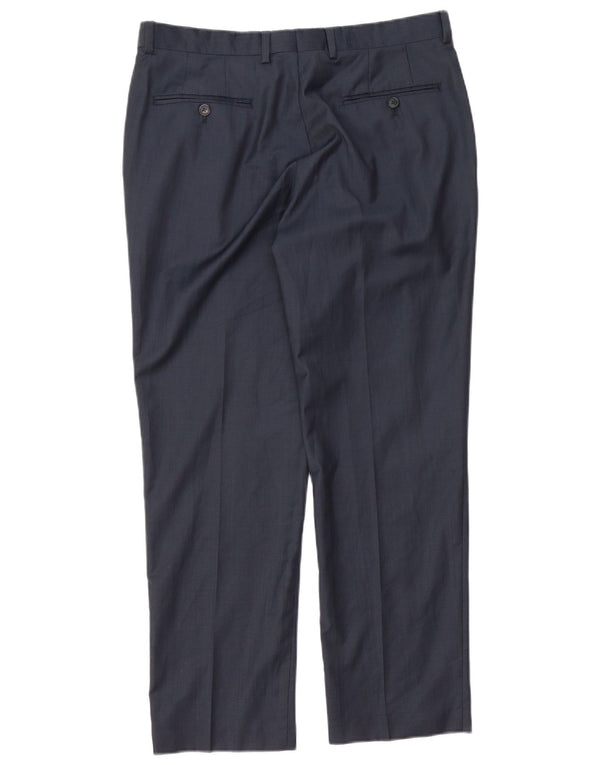 Marks & Spencer Pantalones de traje rectos Autograph para hombre W34 L29 Azul marino