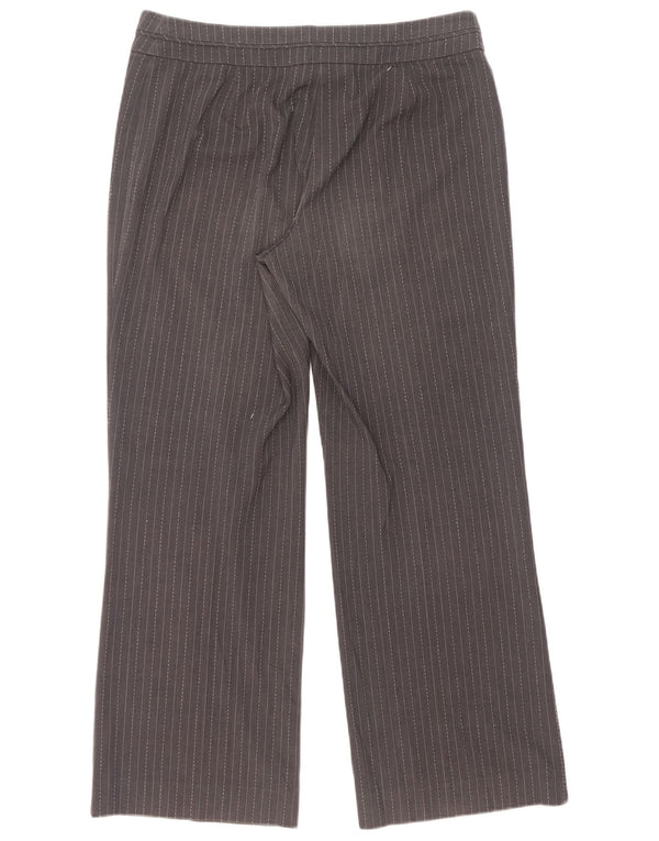 Marks & Spencer Pantalones Casuales para Mujer UK 40 Large W32 L30 Gris Pinstripe