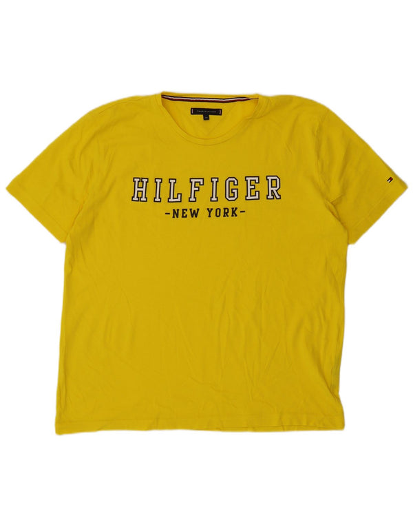 Tommy Hilfiger Camiseta gráfica para hombre Top 2XL Amarillo