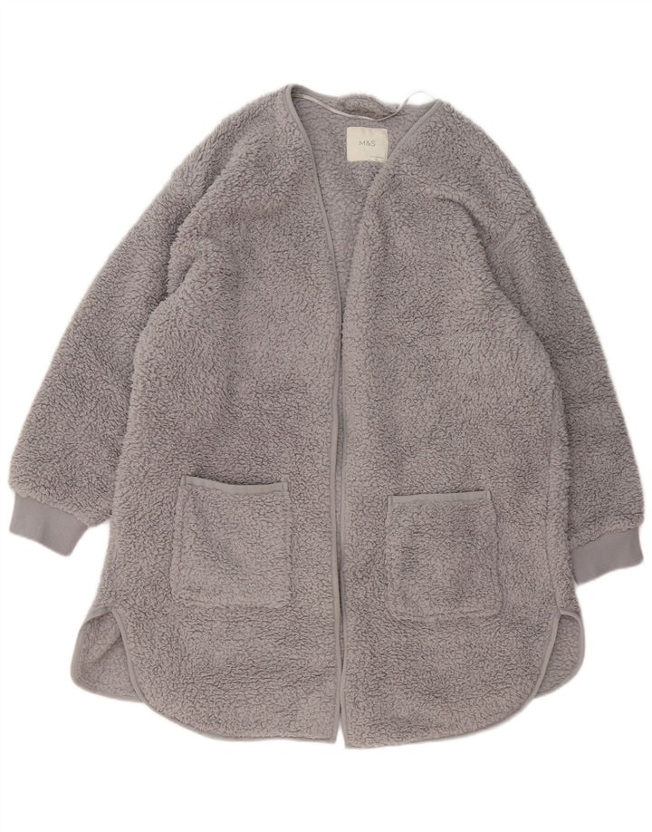 Marks & Spencer Abrigo de lana abierto de gran tamaño para mujer Reino Unido 46 Gris grande