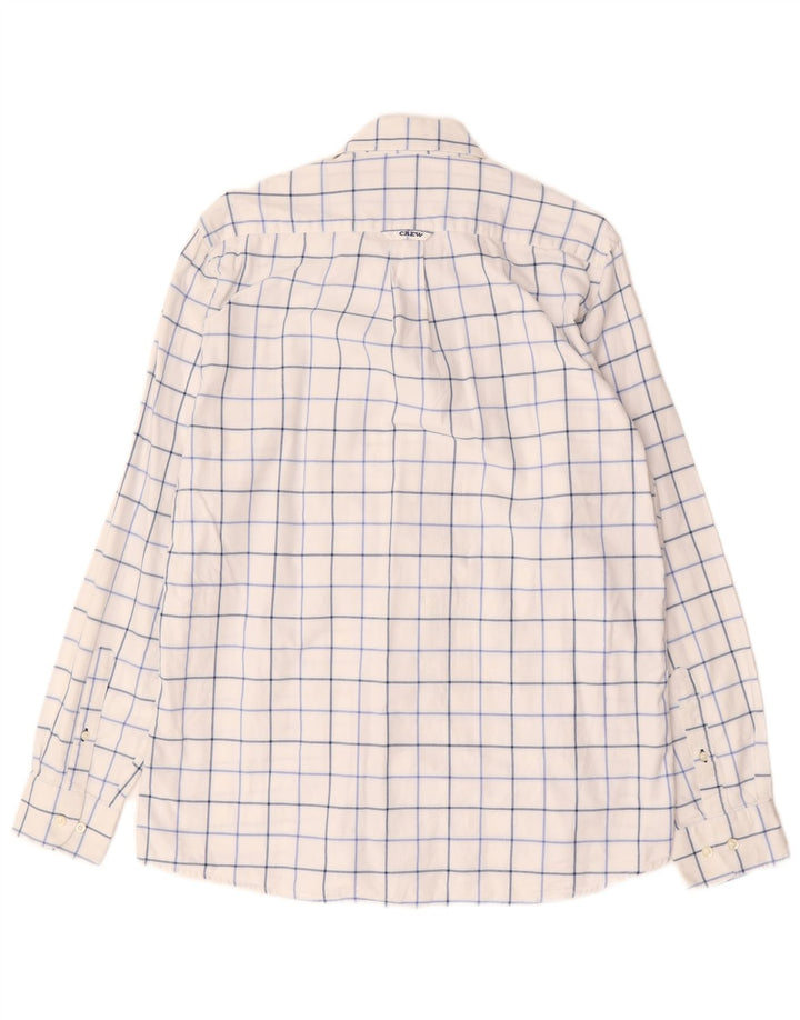 Crew Clothing Camisa para hombre Algodón a cuadros blancos grandes