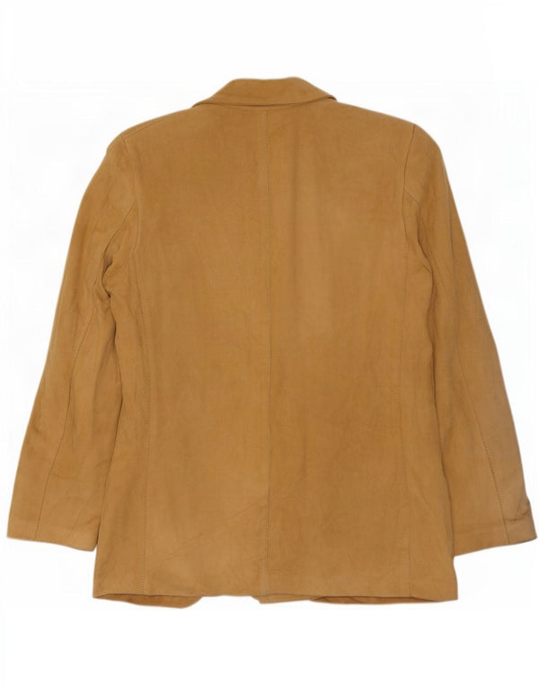 Vintage mujer doble pecho ante Blazer chaqueta IT 44 Medio Beige