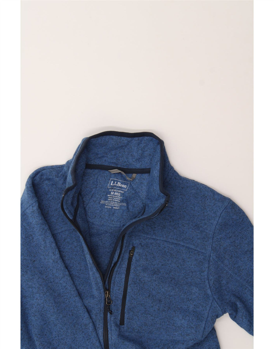L.L.BEAN Mens Slightly Fitted Tracksuit Top Jacket Medium Blue Flecked Vintage L.L.Bean and Second-Hand L.L.Bean from Messina Hembry 