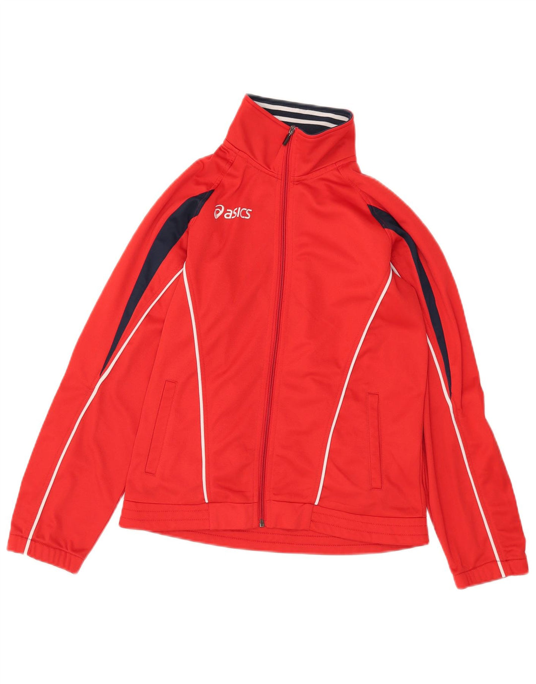 Asics - Chaqueta de chándal para mujer, talla 8, color rojo pequeño
