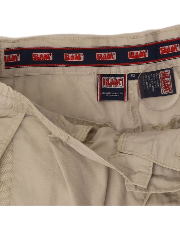 SLAM Pantalones cortos cargo para hombre IT 52 XL W38 Algodón beige