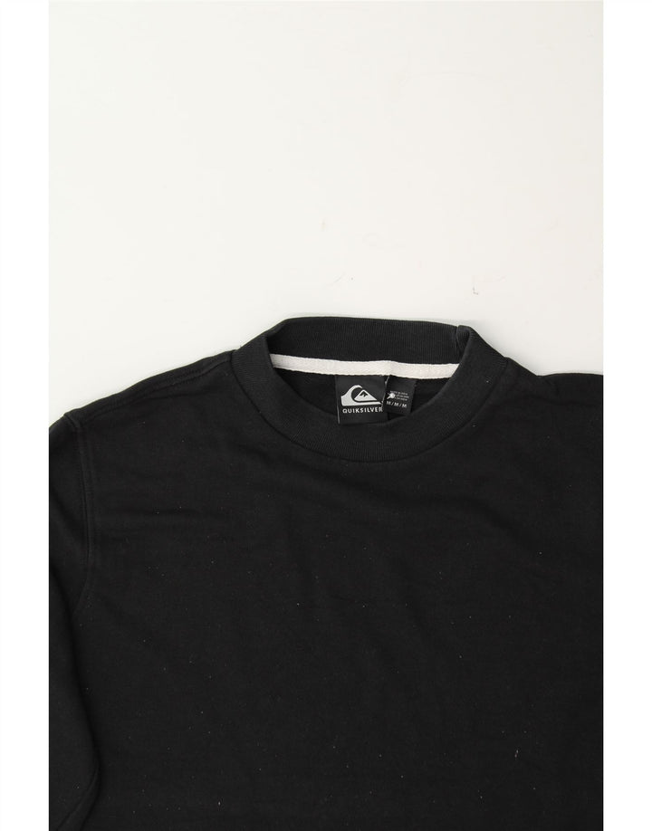 QUIKSILVER Womens Sweatshirt Jumper UK 14 Medium Black Cotton Vintage Quiksilver and Second-Hand Quiksilver from Messina Hembry 