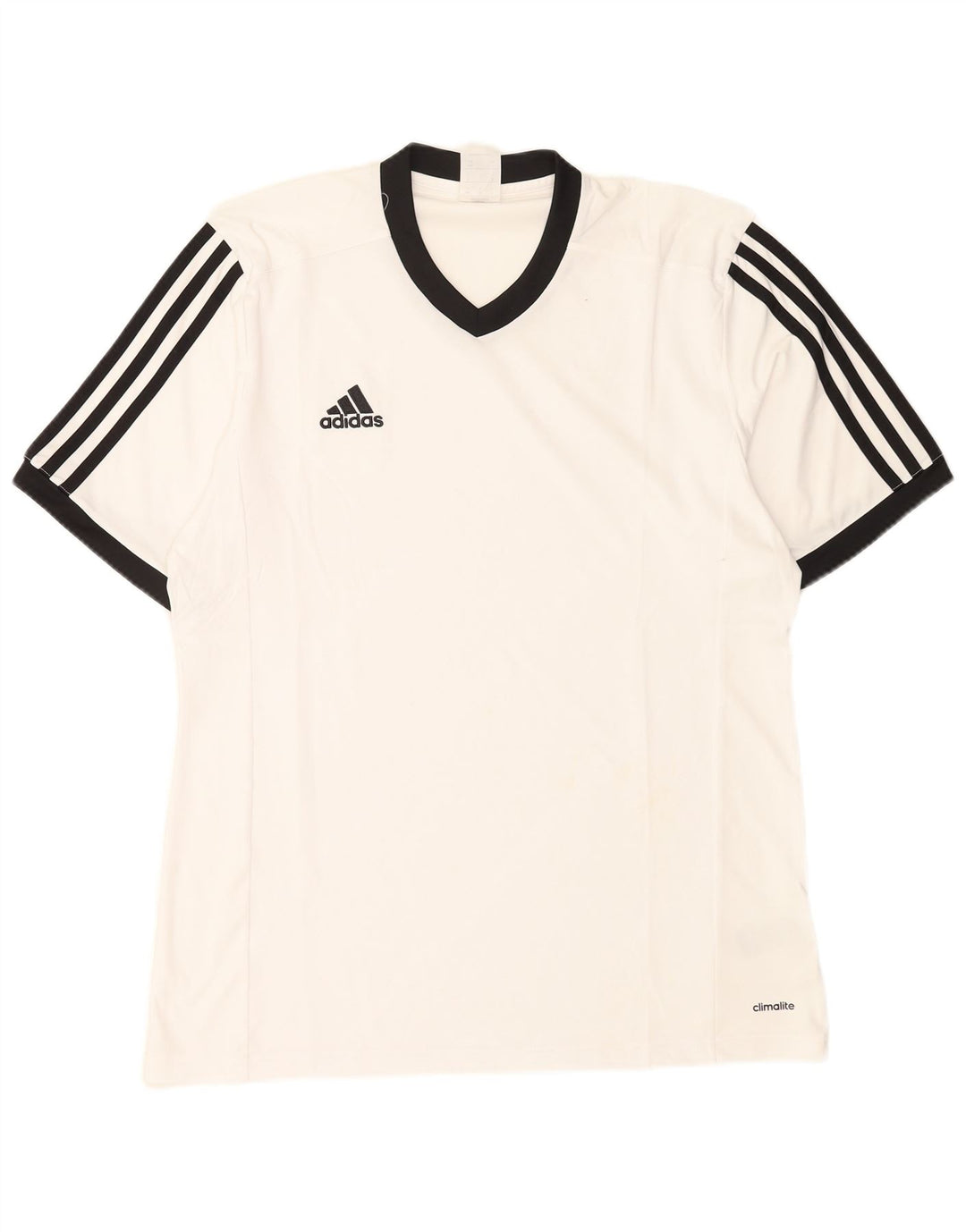 Adidas Mens Climalite Camiseta Top Grande Poliéster Blanco