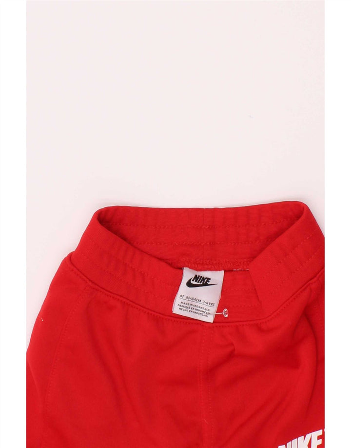 Nike - Pantalones de chándal para niño, diseño gráfico, color rojo, 3-4 años