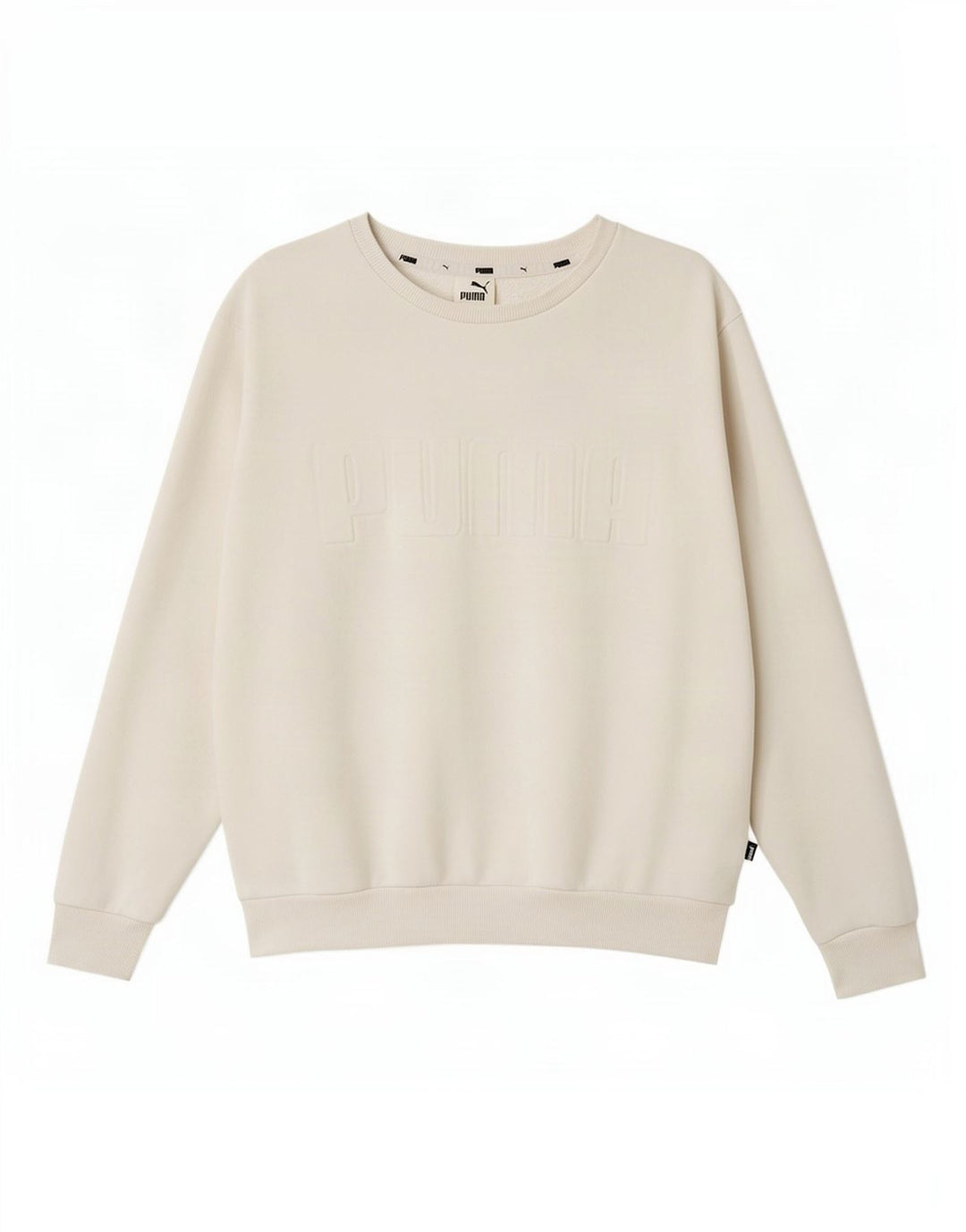 Puma Mujer Graphic Sudadera Jumper UK 16 Grande Algodón Blanco