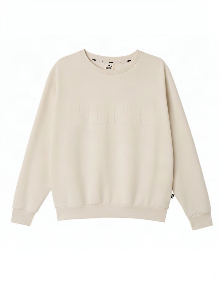 Puma Mujer Graphic Sudadera Jumper UK 16 Grande Algodón Blanco