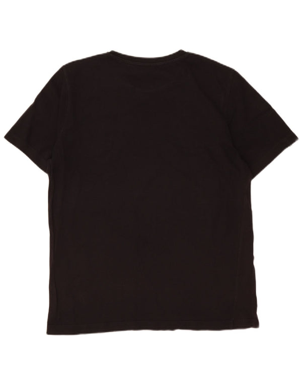 Puma Camiseta gráfica para hombre Top Medium Black Colourblock Cotton