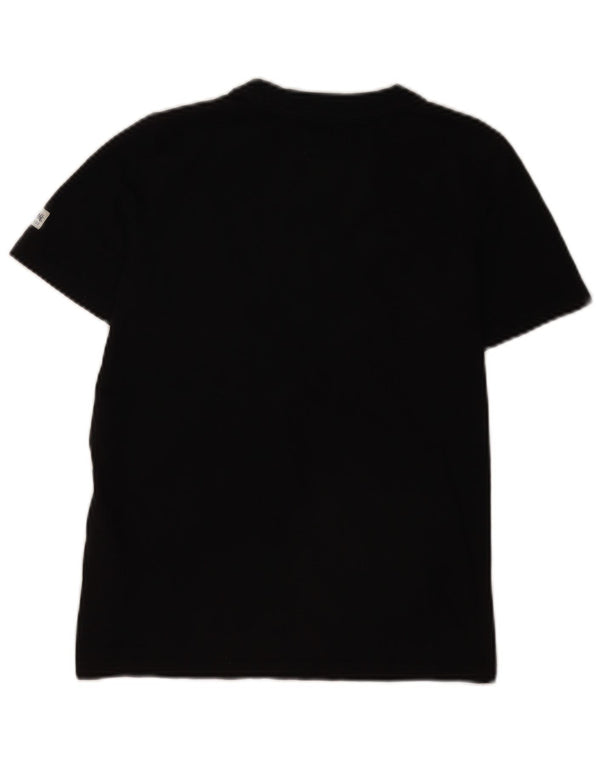 Superdry Mujer Camiseta Gráfica Top UK 8 Small Algodón Negro