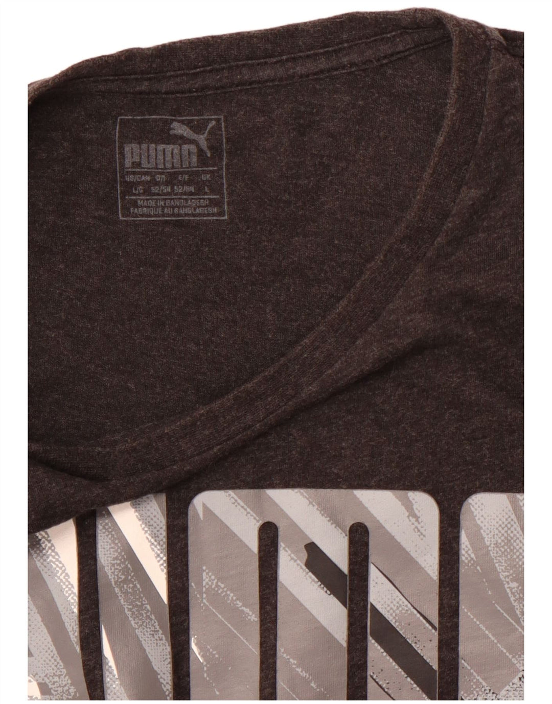 PUMA Camiseta gráfica para hombre Top grande gris