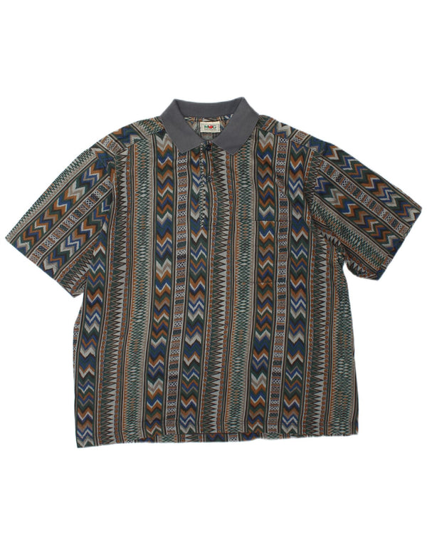 Mango Polo Hombre XL Geométrico Multicolor