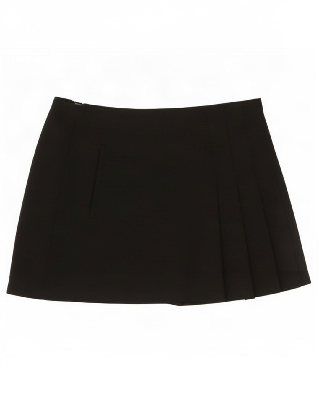 Zara Mujer Mini Falda Pequeña W26 Poliéster Negro