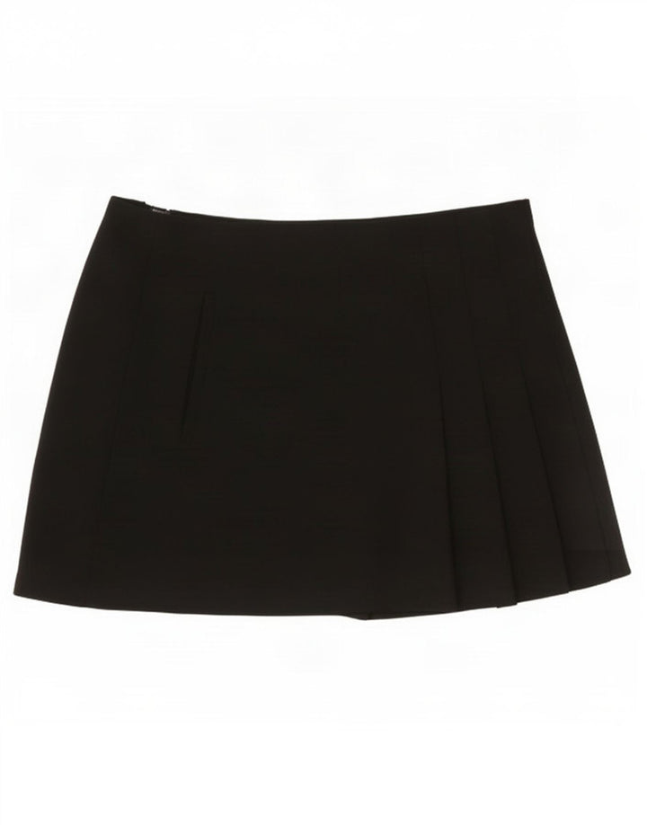 Zara Mujer Mini Falda Pequeña W26 Poliéster Negro