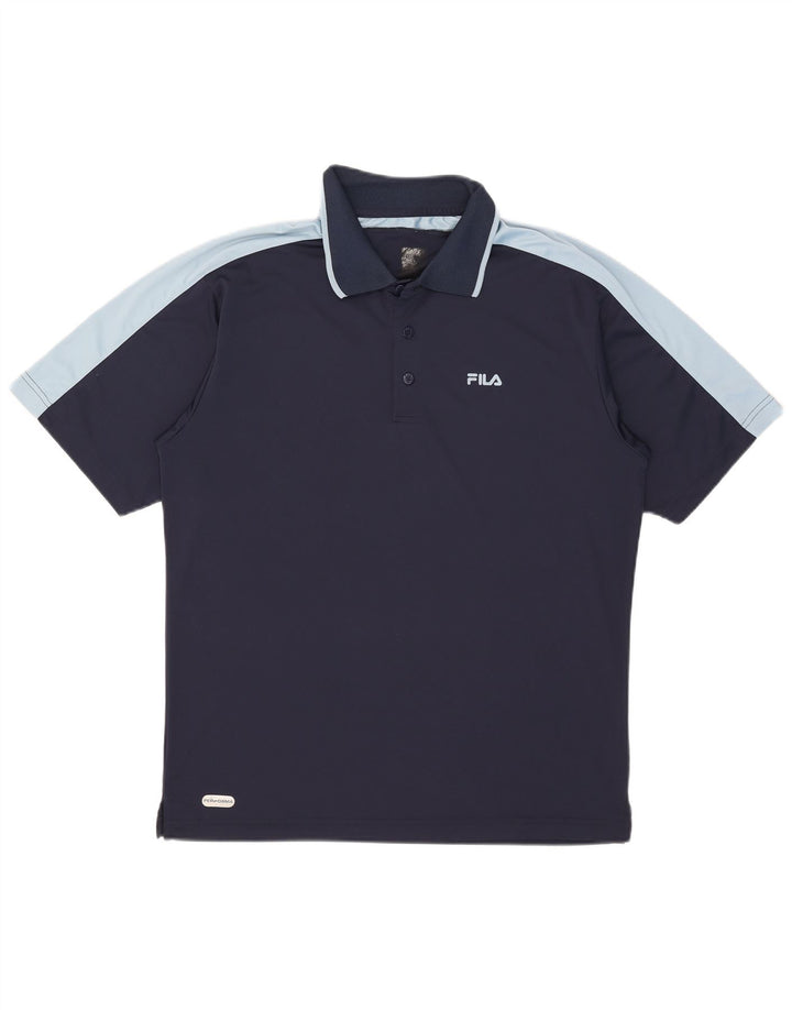 Polo Fila para hombre con bloques de color azul marino grande