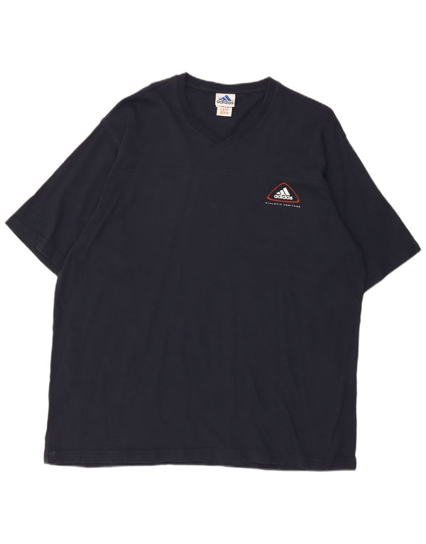 Adidas Hombre Camiseta Top XL Azul Marino Algodón