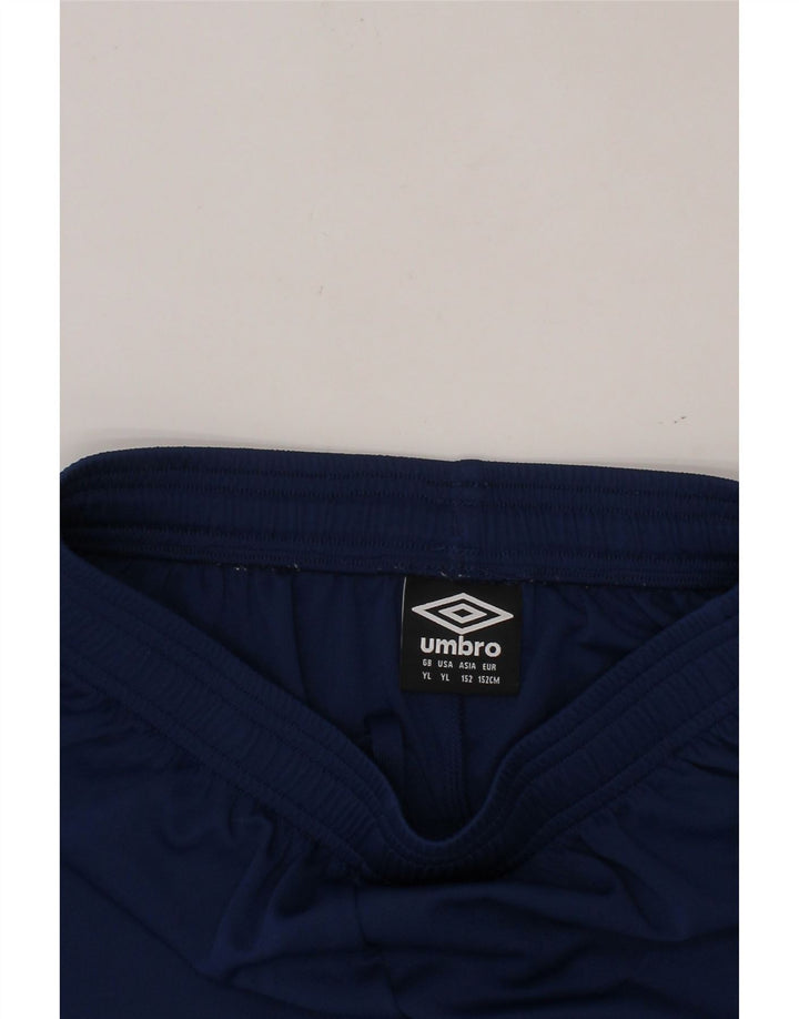 UMBRO Boys Sport Shorts 9-10 Years Large Navy Blue Polyester