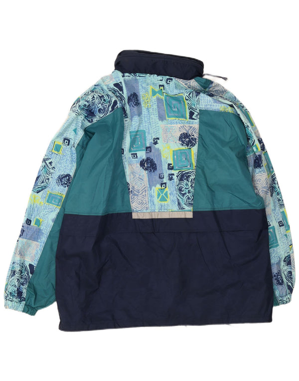 Shamp Chubasquero Hombre UK 42 XL Azul Marino Colorblock Poliamida