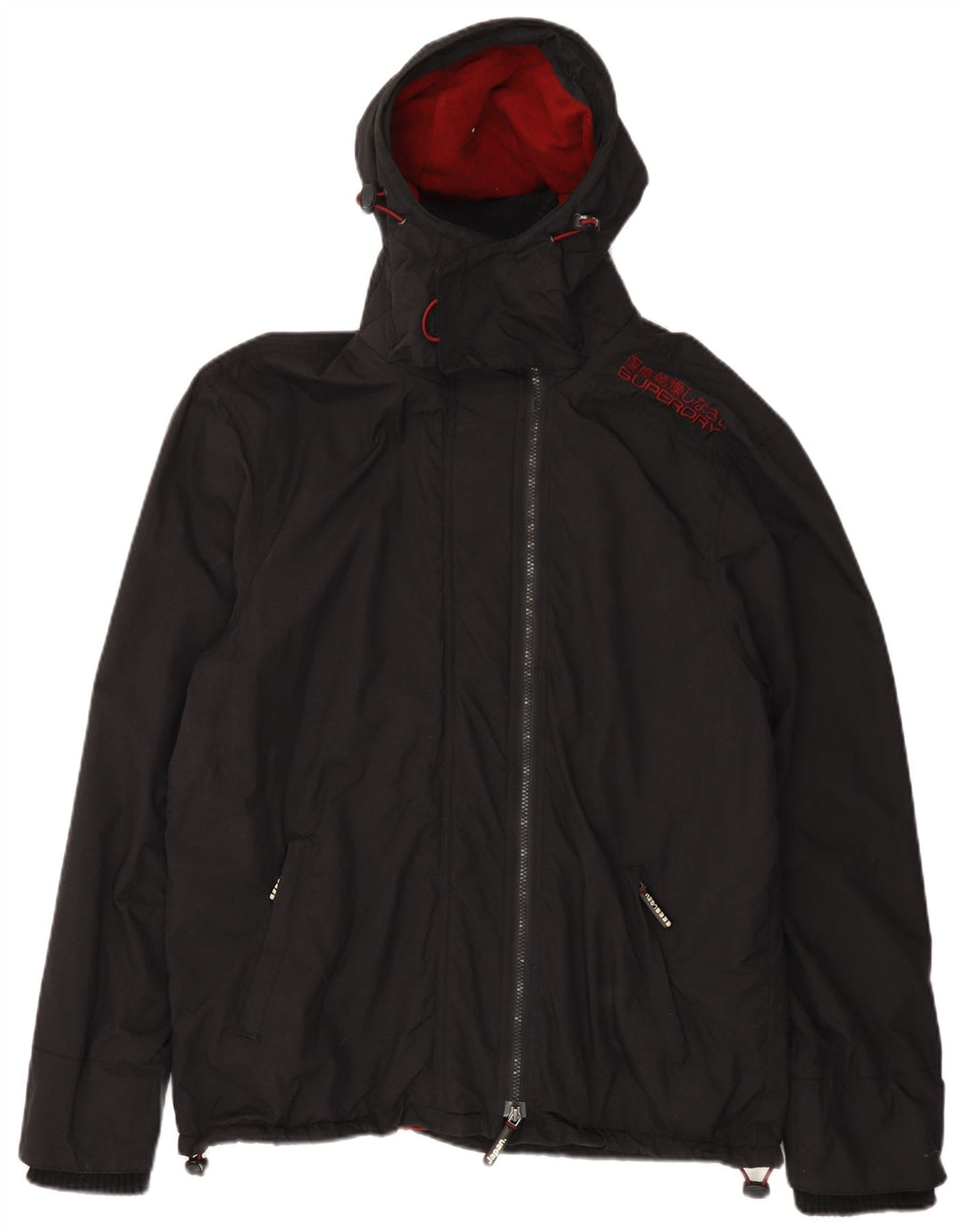 SUPERDRY Chaqueta impermeable con capucha y estampado The Windcheater para hombre UK 44 2XL Negro