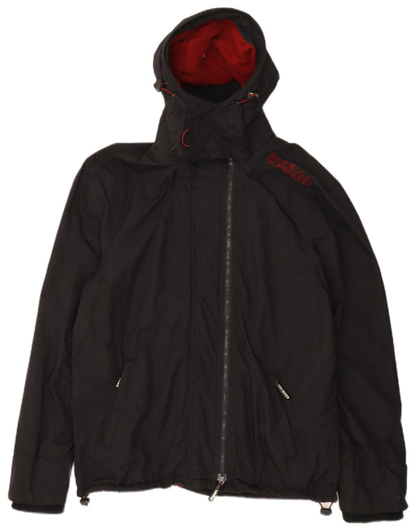 SUPERDRY Chaqueta impermeable con capucha y estampado The Windcheater para hombre UK 44 2XL Negro