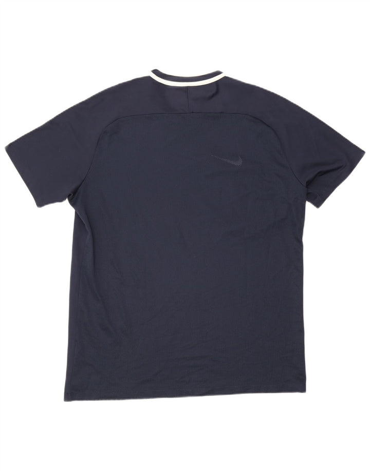 NIKE Camiseta Dri Fit para Hombre Top XL Azul Marino Colorblock Poliéster