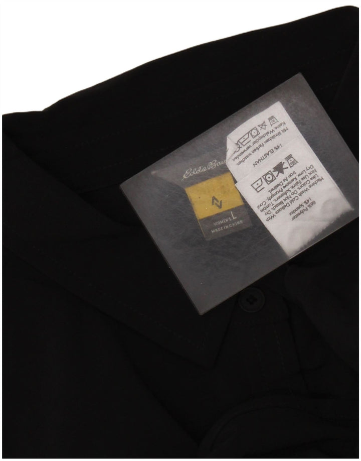 Eddie Bauer Vestido recto de manga larga para mujer UK 46 Grande Poliéster negro