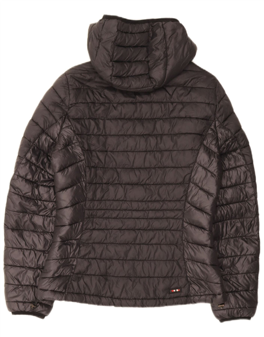 Napapijri Chaqueta acolchada con capucha para mujer UK 44 Mediana Poliamida negra