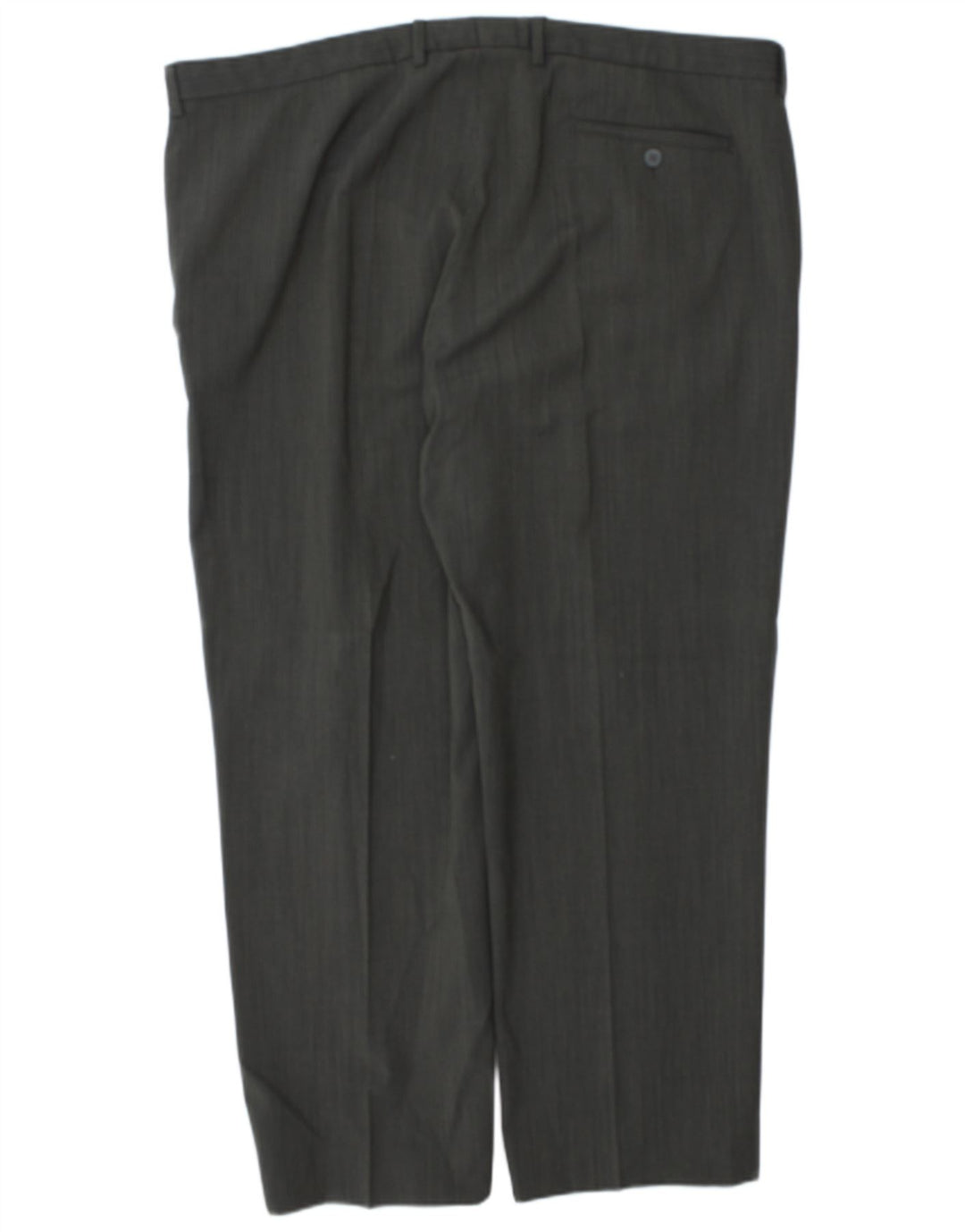 Marks & Spencer Pantalón de traje recto para hombre W44 L30 Poliéster gris