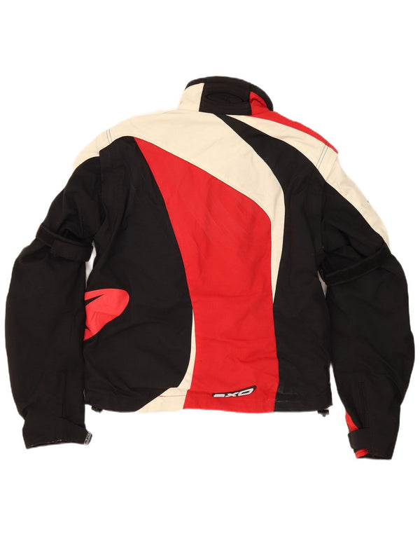 AXO Mens Graphic Racer Jacket UK 42 XL Rojo Colorblock Poliamida
