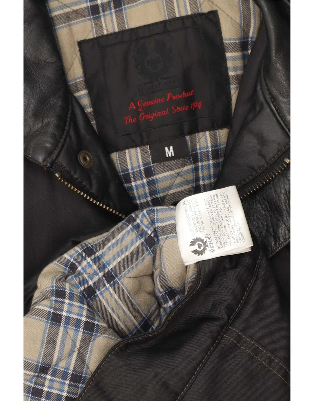 Belstaff Chaqueta gráfica para hombre, talla 38, nailon negro mediano