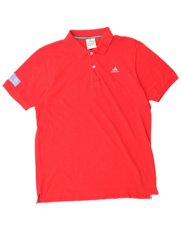 Polo ADIDAS para hombre de algodón rojo grande