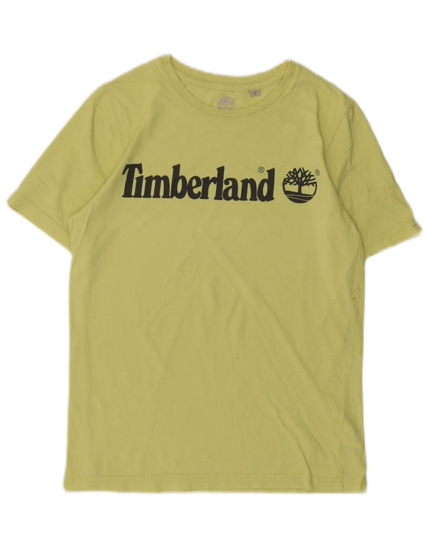 TIMBERLAND Camiseta gráfica para niño Top 13-14 años Small Verde Algodón
