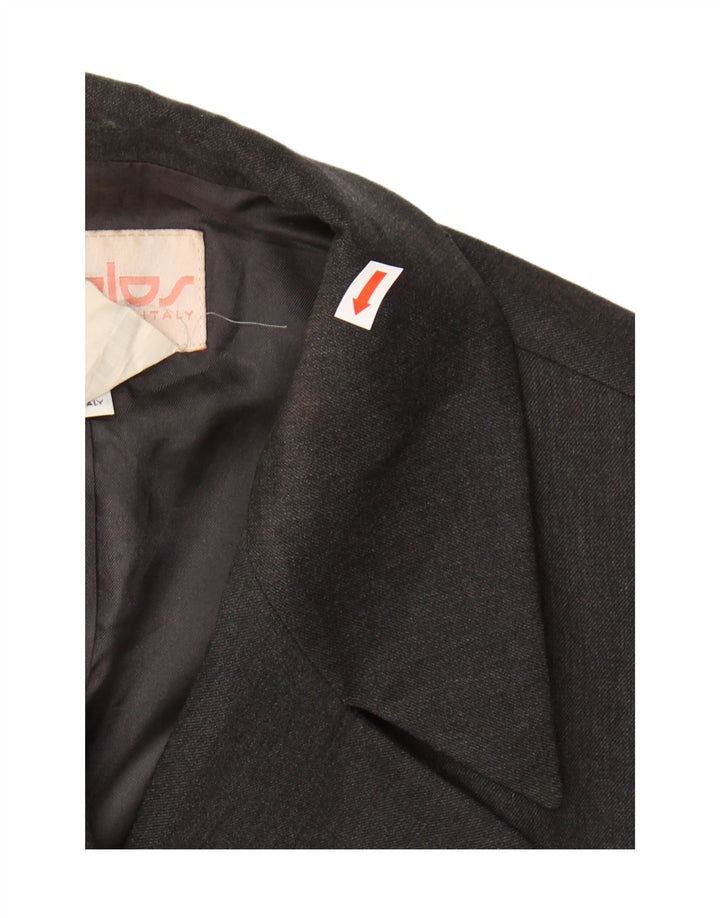 Chaqueta Blazer De Mujer Byblos De Doble Botonadura IT 42 Lana Gris Medio