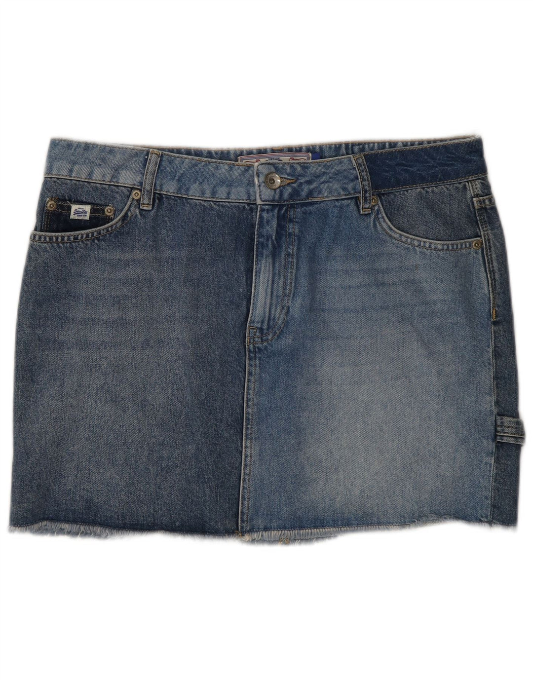 Falda Vaquera Superdry Mujer W30 Algodón Azul Medio