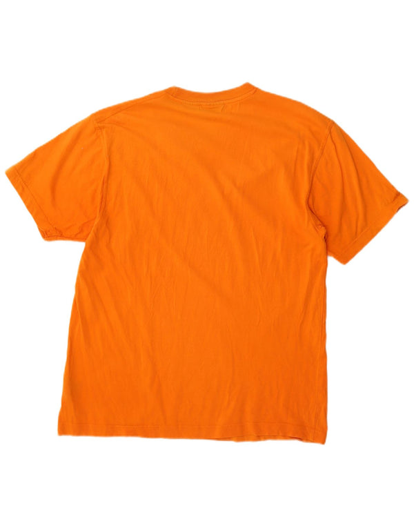 Fila - Camiseta gráfica para hombre, talla pequeña, algodón naranja