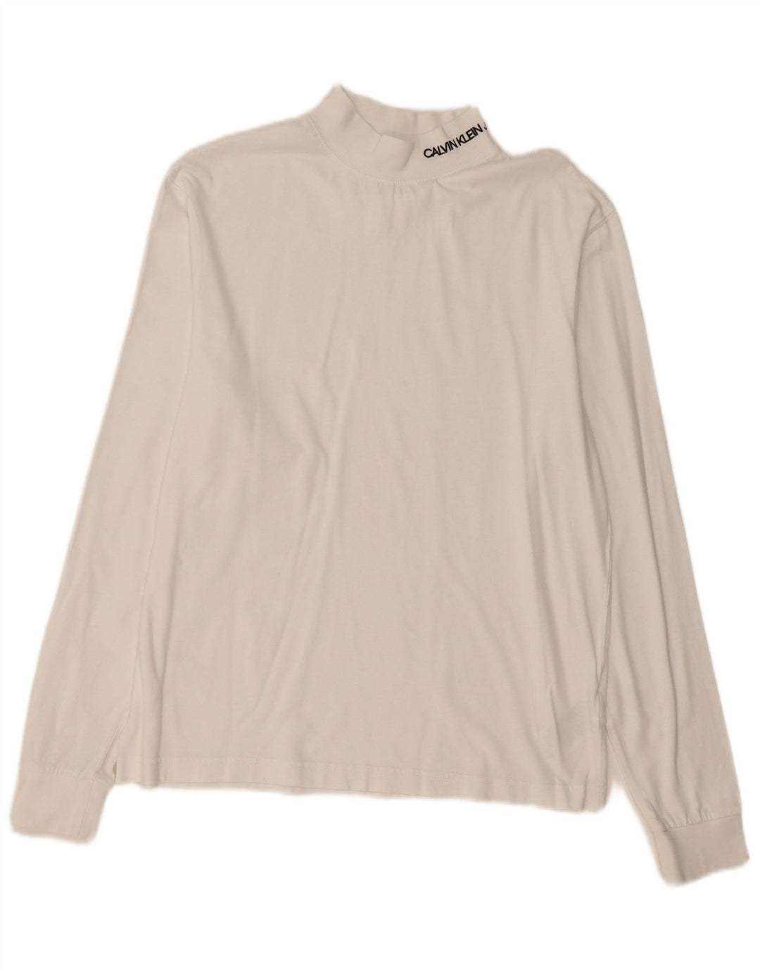 CALVIN KLEIN JEANS Top Hombre Manga Larga Pequeño Algodón Blanco