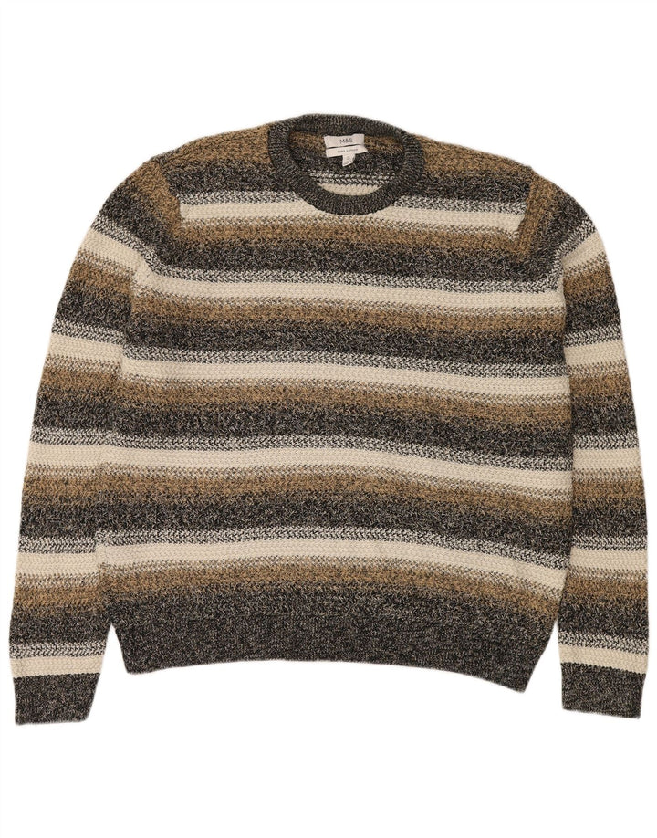 Marks & Spencer Jersey con Cuello Redondo para Hombre XL Rayas Multicolores