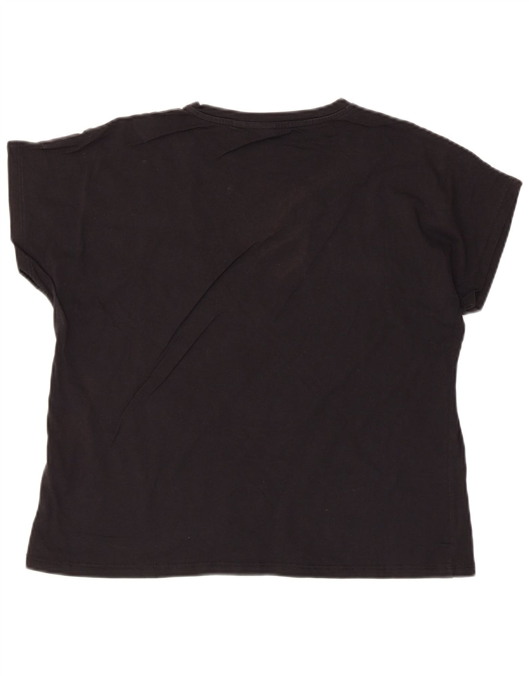 ELLESSE Mujer Heritage Camiseta Top UK 44 Grande Algodón Negro