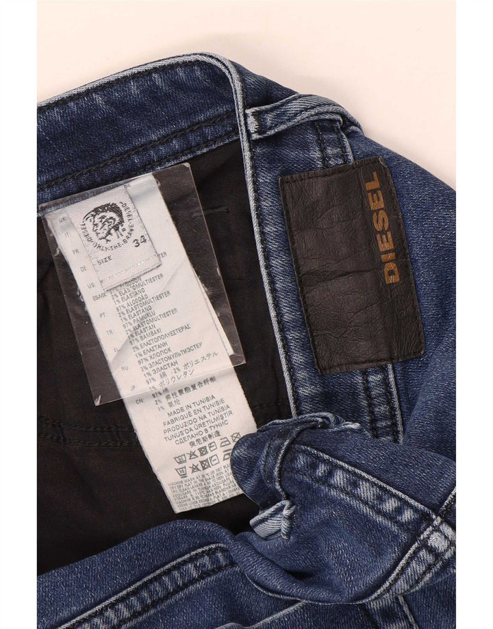 Diesel Vaqueros Slim Para Hombre W34 L29 Algodón Azul